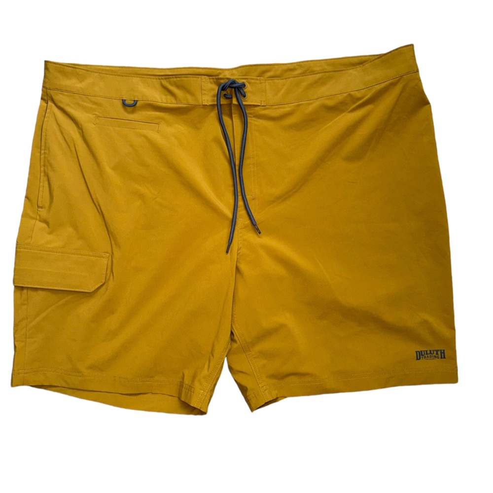 NWT Duluth Flex Bull Moose Swim Board Short Yellow DuluthFlex 9” Mens 48 Nanotex